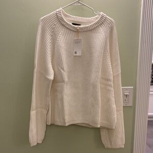 100% Organic Cotton Fisherman Crew Sweater - Ivory